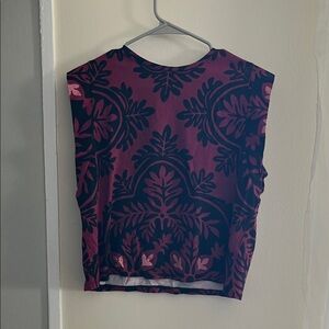 United Colors Of Benetton Purple and Black Blouse